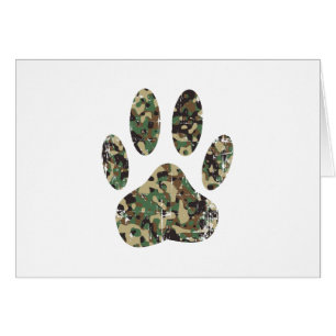 Afdrukken van camo Dog Paw