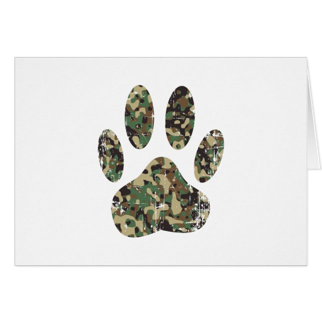 Afdrukken van camo Dog Paw (Voorkant Horizontaal)