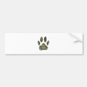 Afdrukken van camo Dog Paw Bumpersticker (Voorkant)