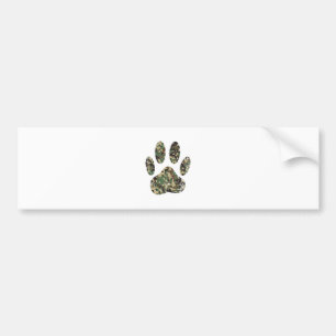 Afdrukken van camo Dog Paw Bumpersticker