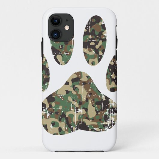 Afdrukken van camo Dog Paw Case-Mate iPhone Case (Achterkant)