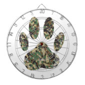 Afdrukken van camo Dog Paw Dartbord (Voorkant)