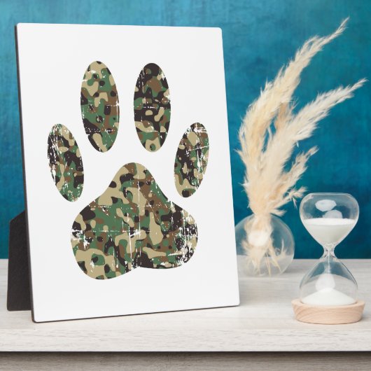 Afdrukken van camo Dog Paw Fotoplaat (Zijkant)