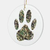Afdrukken van camo Dog Paw Keramisch Ornament (Links)