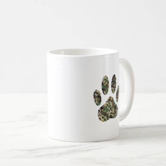 Afdrukken van camo Dog Paw Koffiemok (Voorkant rechts)
