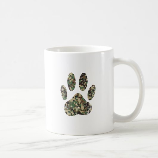 Afdrukken van camo Dog Paw Koffiemok (Rechts)