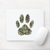 Afdrukken van camo Dog Paw Muismat (Met muis)