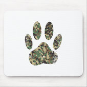 Afdrukken van camo Dog Paw Muismat (Voorkant)