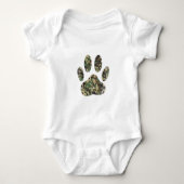 Afdrukken van camo Dog Paw Romper (Voorkant)