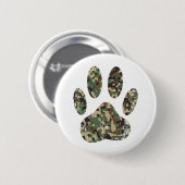 Afdrukken van camo Dog Paw Ronde Button 5,7 Cm (Voorkant /achterkant)
