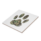 Afdrukken van camo Dog Paw Tegeltje (Zijkant)