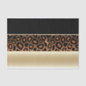 Afdrukken van champagne, zwart en jaguar tissuepapier (Voorkant)