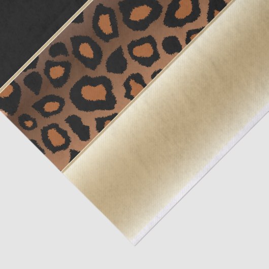 Afdrukken van champagne, zwart en jaguar tissuepapier (Detail)