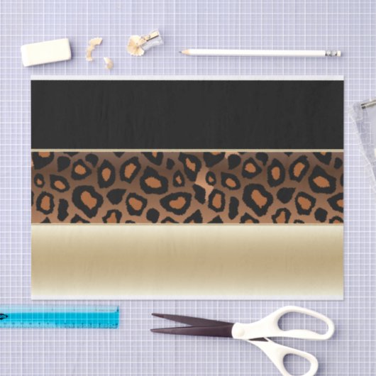 Afdrukken van champagne, zwart en jaguar tissuepapier (Craft)