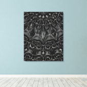 Afdrukken van Charcoal Mandala Canvas (Insitu (Houten vloer))