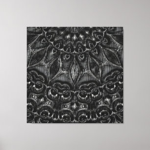 Afdrukken van Charcoal Mandala Canvas
