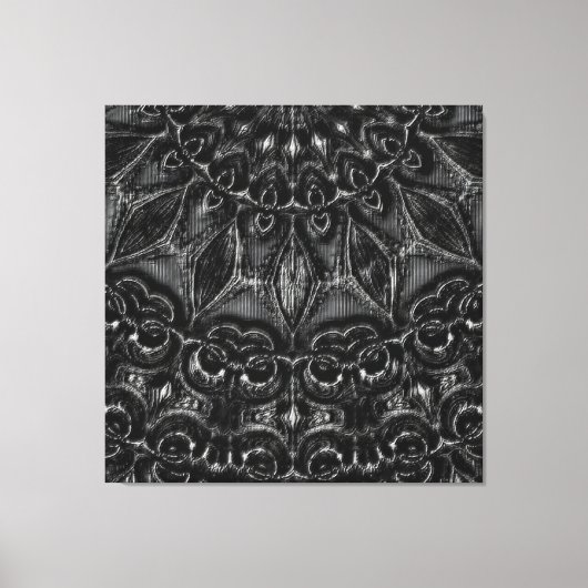 Afdrukken van Charcoal Mandala Canvas (Voorkant)