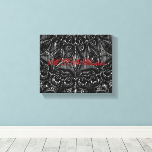 Afdrukken van Charcoal Mandala Canvas (Insitu (Houten vloer))