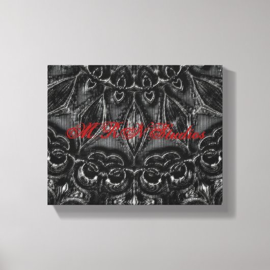 Afdrukken van Charcoal Mandala Canvas (Voorkant)