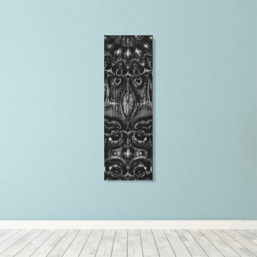 Afdrukken van Charcoal Mandala Canvas (Insitu (Houten vloer))