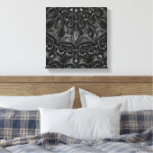 Afdrukken van Charcoal Mandala Canvas (Insitu (Slaapkamer))