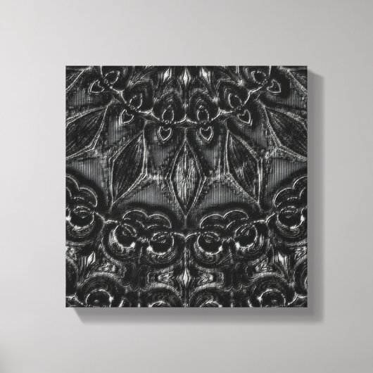 Afdrukken van Charcoal Mandala Canvas (Voorkant)