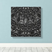 Afdrukken van Charcoal Mandala Canvas (Insitu (Houten vloer))