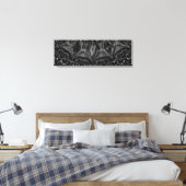 Afdrukken van Charcoal Mandala Canvas (Insitu (Slaapkamer))