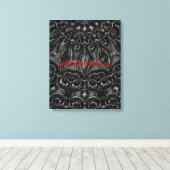 Afdrukken van Charcoal Mandala Canvas (Insitu (Houten vloer))