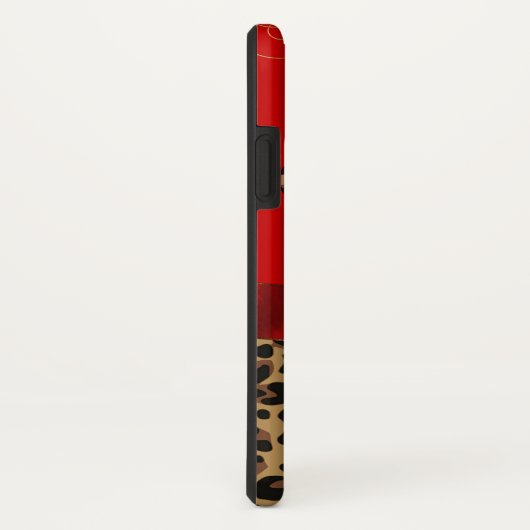 Afdrukken van Chic Red en Leopard Case-Mate iPhone Case (Achterkant / rechts)
