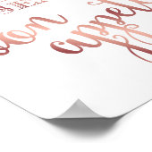 Afdrukken van Chic Roos Gold BON APPETIS Poster (Hoek)