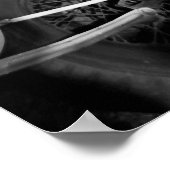 afdrukken van Chick Woman op de motorfiets Poster (Hoek)