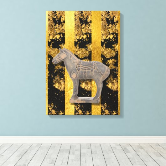 Afdrukken van Chinees Aziatisch schilderCanvas met (Insitu (Houten vloer))