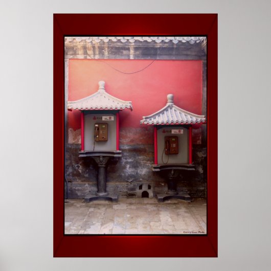 Afdrukken van Chinese telefooncel Poster (Voorkant)