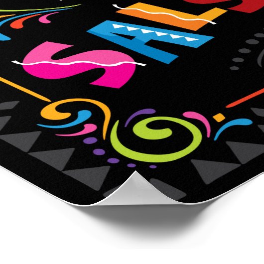 Afdrukken van CHIPS en SALSA Fiesta-partijen Poster (Hoek)