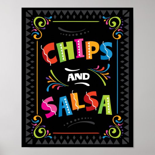 Afdrukken van CHIPS en SALSA Fiesta-partijen Poster (Voorkant)