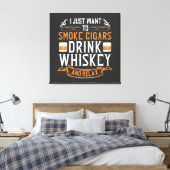 Afdrukken van Cigar- en Whiskey Quote-Canvas (Insitu (Slaapkamer))