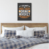 Afdrukken van Cigar- en Whiskey Quote-Canvas (Insitu (Slaapkamer))