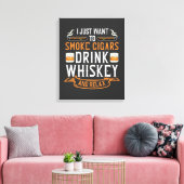 Afdrukken van Cigar- en Whiskey Quote-Canvas (Insitu (Woonkamer))