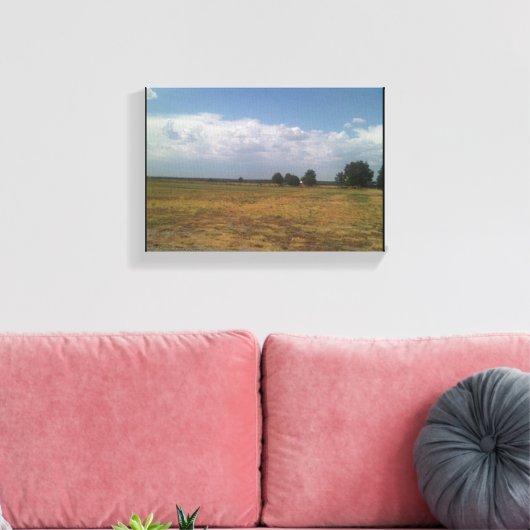 Afdrukken van Cloudy Sky Canvas (Insitu (Woonkamer))