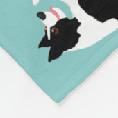 Afdrukken van Collie en Paw-rand Fleece Deken (Hoek)