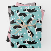 Afdrukken van Collie en Paw-rand Inpakpapier Vel (In situ)