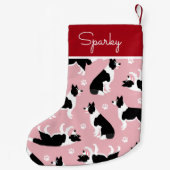 Afdrukken van Collie en Paw-rand Kleine Kerstsok (Achterkant)