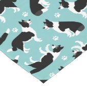 Afdrukken van Collie en Paw-rand Korte Tafelloper (Hoek)