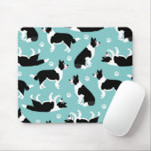 Afdrukken van Collie en Paw-rand Muismat (Met muis)