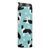 Afdrukken van Collie en Paw-rand Thermosbeker (Geroteerd rechts)