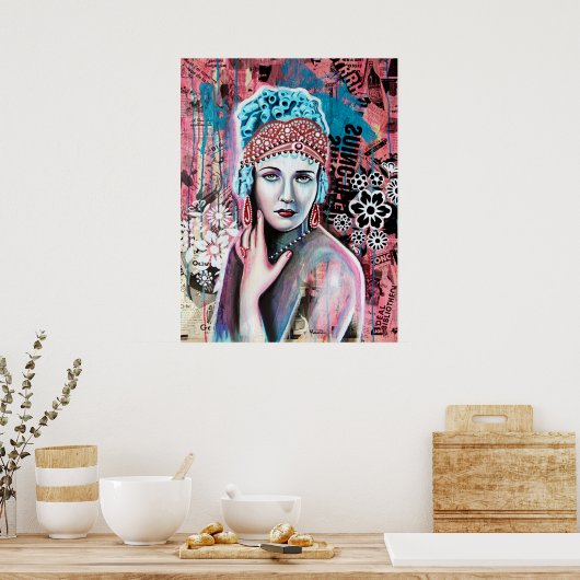 Afdrukken van Cristal Queen, kunstwerk van Claire  Poster (Keuken)
