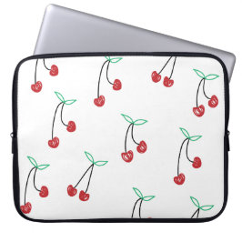 Afdrukken van Cute Girly Cherry Laptop Sleeve
