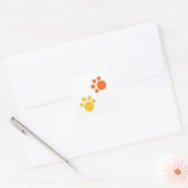 Afdrukken van cute Paw Vierkante Sticker (Envelop)