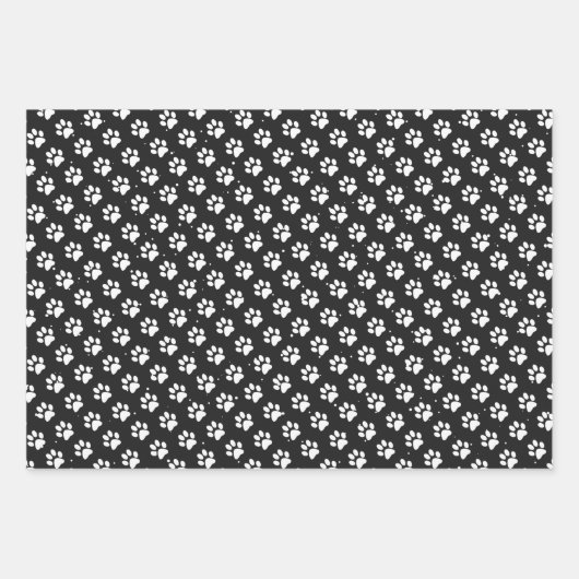 Afdrukken van cute pet (zwart) inpakpapier vel (Voorkant 2)